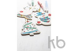 colouring Christmas tree ornaments, 3 pcs