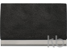 PU and stainless steel business card holder