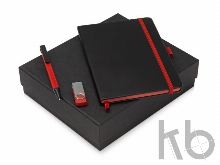 Подарочный набор «Q-edge» с флешкой, ручкой-подставкой и блокнотом А5