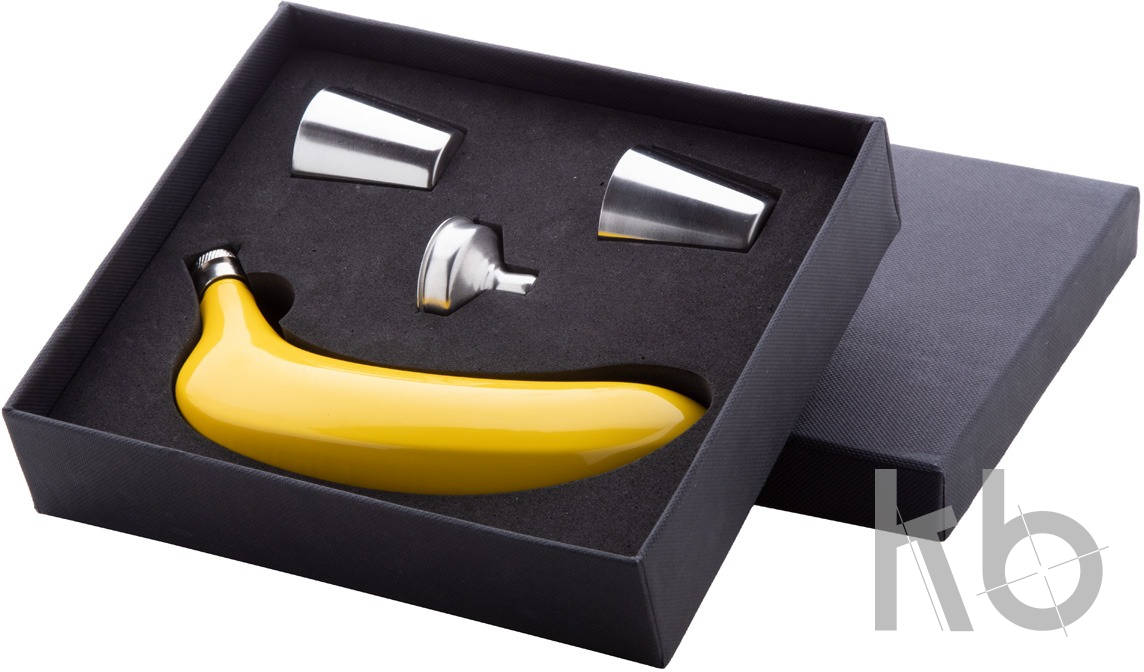 Набор: фляжка, 2 стопки и воронка