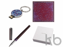 Подарочный набор Blossom: брелок с USB-флешкой на 16 Гб, шелковый платок, ручка-роллер