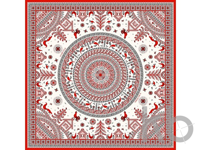 Платок «Мезенская роспись»