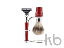 Бритвенный набор: станок MACH3, помазок, подставка