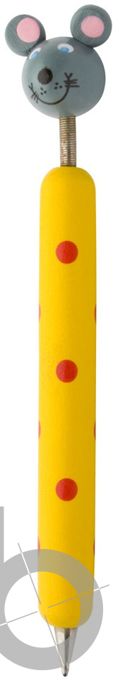 wooden ballpoint pen, mouse