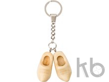 Steel key ring with a set wooden Dutch shoes