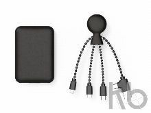 Портативное зарядное устройство «BioPack» c кабелем «Mr. Bio», 5000 mAh