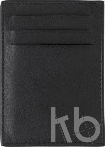 Split leather credit card wallet