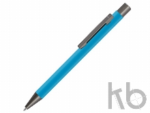 Ручка металлическая шариковая «Straight Gum» soft-touch с зеркальной гравировкой