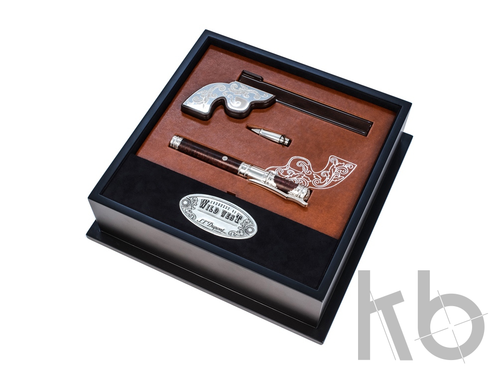 Набор «Wild West Prestige»: перьевая ручка, сменный блок для роллера, подставка в форме револьвера