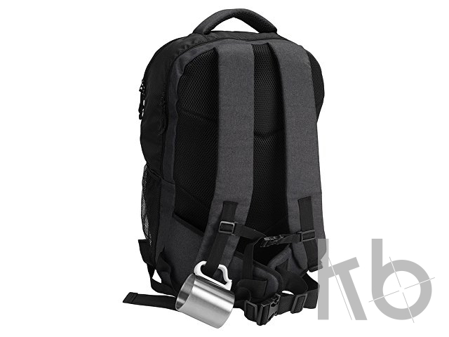 Стальная кружка с пластиковой ручкой, серебристый/белый Стальная кружка с двойными стенками «Climber»