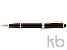Ручка-роллер «Bailey Light Polished Burgundy Resin and Gold Tone»