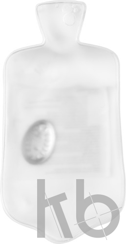 Re-usable hot pad shaped like a warm water bag