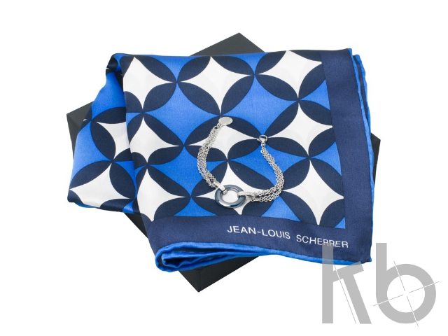 Набор: шелковый платок, браслет