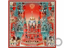 Платок «Кремль - Москва - Фаберже»