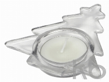 Подсвечник стеклянный со свечой