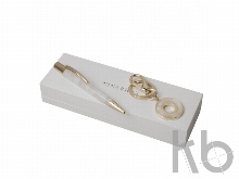 Подарочный набор Adage Albâtre: брелок, ручка шариковая