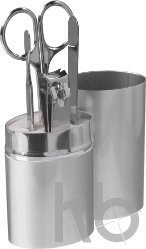 Aluminium case with manicure set