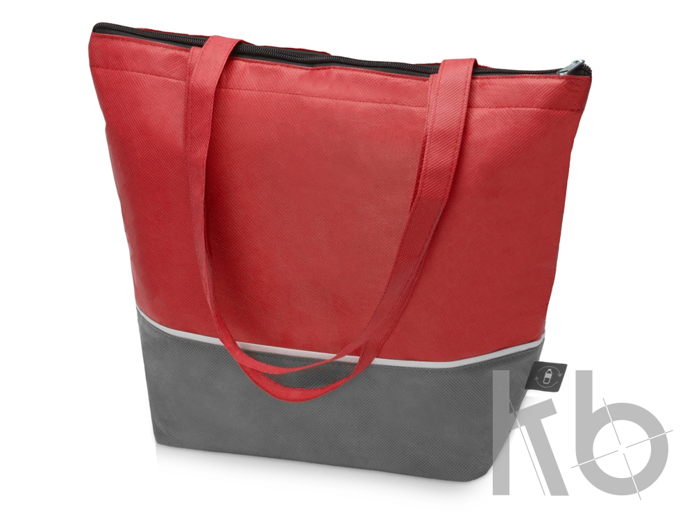 Сумка-холодильник «Reviver» с длинными ручками из нетканого переработанного материала RPET