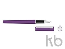 Ручка металлическая роллер «Brush R GUM» soft-touch с зеркальной гравировкой