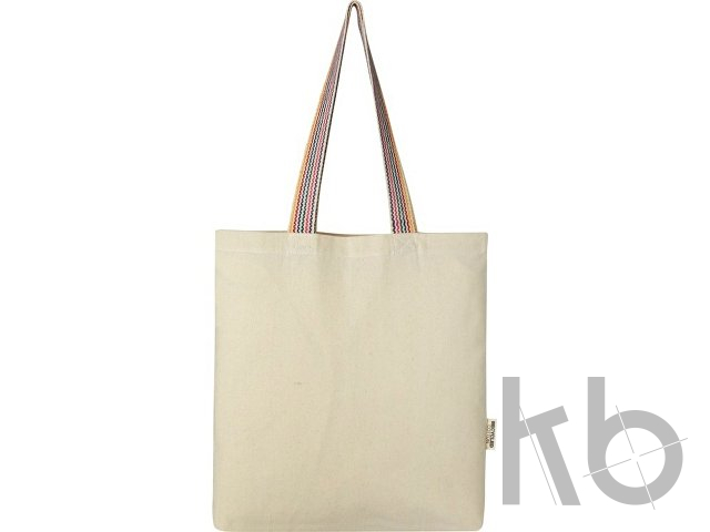 Эко-сумка «Rainbow» из переработанного хлопка с передним карманом