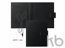 Папка А5 Loop Black с пауэрбэнком 6000mAh