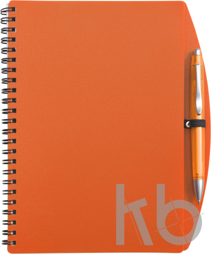 PP notebook with ballpen