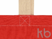 Сумка для шопинга «Twin» двухцветная из хлопка, 180 г/м2