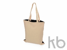 Сумка для шопинга «Twin» двухцветная из хлопка, 180 г/м2