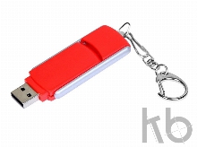 USB 3.0- флешка промо на 128 Гб с прямоугольной формы с выдвижным механизмом