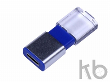 USB 2.0- флешка промо на 64 Гб прямоугольной формы, выдвижной механизм