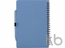 Блокнот А5 «Toledo M» с обложкой из пшеницы и пластика и шариковой ручкой