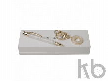 Подарочный набор Adage Albâtre: брелок, ручка шариковая