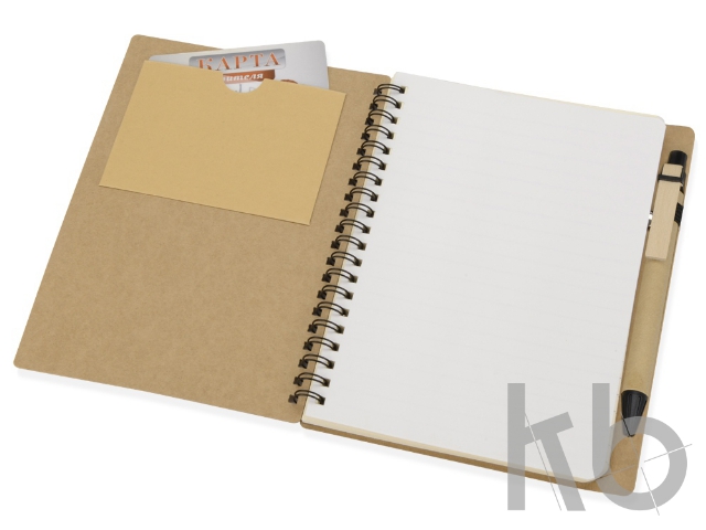 Блокнот "Дейзи" с ручкой, крафт/черный Блокнот «Дейзи» с ручкой