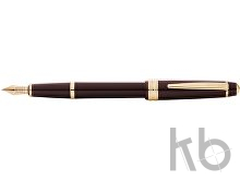 Ручка перьевая «Bailey Light Polished Burgundy Resin and Gold Tone», перо F