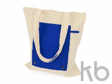 Складная хлопковая сумка для шопинга «Gross» с карманом, 180 г/м2