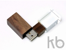 USB 2.0- флешка на 16 Гб прямоугольной формы, под гравировку 3D логотипа