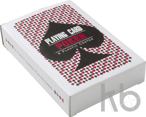 Cardboard box with playing cards