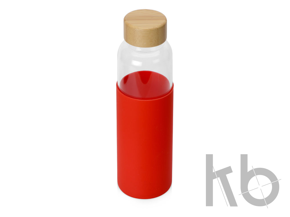 Стеклянная бутылка для воды в силиконовом чехле «Refine»