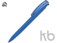 Ручка пластиковая шариковая трехгранная «Trinity K transparent Gum» soft-touch с чипом передачи информации NFC