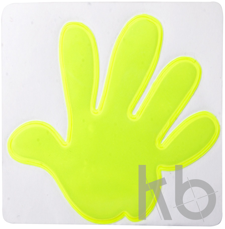 reflective sticker, hand