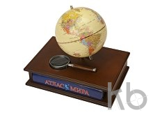 Настольный прибор «Магеллан»: глобус, лупа, атлас мира
