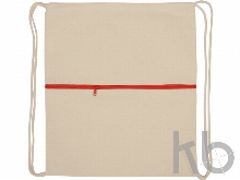 Рюкзак-мешок «Lark» хлопковый с цветной молнией