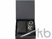 Набор: визитница, ручка-роллер, брелок с флеш-картой на 4 Гб