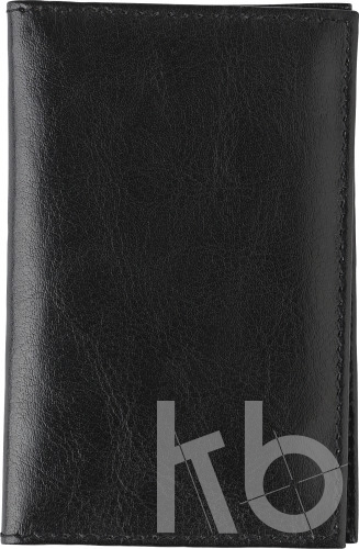 Split leather credit card wallet