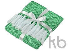 Плед акриловый с белой бахромой «Tassel»