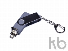 USB 3.0/micro USB/Type-C- флешка на 32 Гб с поворотным механизмом