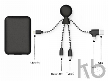 Портативное зарядное устройство «BioPack» c кабелем «Mr. Bio», 5000 mAh