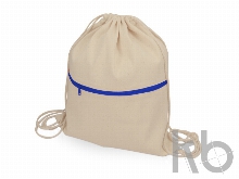 Рюкзак-мешок «Lark» хлопковый с цветной молнией