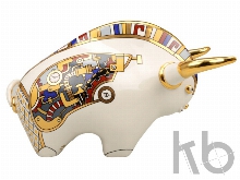 Скульптура «Бык- символ года» с часами