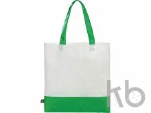 Сумка-шоппер двухцветная Reviver из нетканого переработанного материала RPET